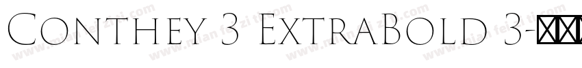 Conthey 3 ExtraBold 3字体转换
